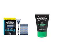 Bundle of Wilkinson Sword Hydro 5 Skin Protection Razor, 1 Handle + 13 Refills, Men's + Wilkinson Sword Sensitive Men's Aftershave Lotion Sensitive Skin, 100ml