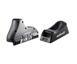 Bundle of wolfcraft Block Plane I 4013000 I The Extra-Wide one-Hand Plane for plasterboard + Wolfcraft Triple-Blade Edge Planer I 4009000 I for Gypsum Plasterboards with Perfectly Bevelled Front Edges