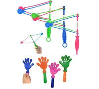 Bundle Pack,12 Large 7" Hand Clappers + 12 Large 8" Neon Clackers,Perfect Noisemakers for Parties, Graduation Celebrations, Birthday Surprise Party or any other Noise Requiring Occasion!