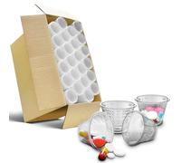 Bundle Pack, 2000x 30ml RE-GEN Clear Reusable Plastic Medication Kitchen Measuring Graduated Pot Cup Containers