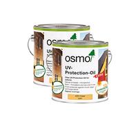 Bundle Pack 2x 2.5 litres Osmo Oil UV Protection 420 Extra Satin Clear Exterior