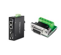 BUNDLE: TRENDnet 1-Port Fast Ethernet Industrial Modbus Gateway, TI-M12 + TRENDnet RS232 to RS422 RS485 Converter Adapter, Serial Port Data Converter, TI-S100