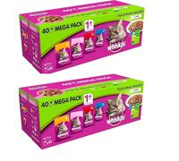 Bundle Wet Cat Food Pouch Mega 85g - Adult Cats Fish & Meaty Selection In Jelly - Complete & Balanced Daily Nutrition, Tender Cuts, Delicious Taste Cats Love, Convenient Feeding (80 Pack)