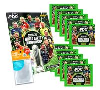 Bundle with Darts PDC World Championship Sticker 2026-1 Album + 10 Bags + Exclusive Collect-It Cases