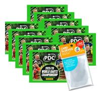 Bundle with Darts PDC World Championship Sticker 2026-10 Bags + Exclusive Collect-It Cases