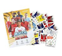 Bundle with Match Attax Champions League 2024/25 Trading Cards Blank Portfolio Folder + 100 Different Random Cards + Exclusive Collect-it Cases