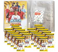 Bundle with Match Attax CL 2024/25 Trading Cards, 1 Empty Portfolio Folder + 20 Boosters + Exclusive Collect-it Cases