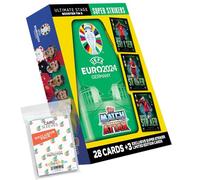 Bundle with Match Attax UEFA Euro 2024 Germany - 1 Mini Tin Box Super Strikers + Exclusive Collect-it Cases