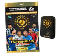 Bundle with Panini FIFA Club World Cup 2025 - World Cup Trading Cards - World Cup Trading Cards - Selection + Exclusive Birthday Card (1 Starter + 1 Tin Tin)