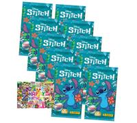 Bundle with Panini Stitch Cards - (2025) Stitch Trading Cards Trading Cards - Selection + Exclusive Birthday Card (10 Boosters)
