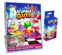 Bundle with Panini Stumble Guys Cards Series 2 - Trading Cards - Selection + Exclusive Birthday Card (1 Folder + 1 Blister)