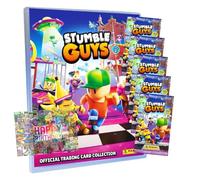 Bundle with Panini Stumble Guys Cards Series 2 - Trading Cards - Selection + Exclusive Birthday Card (1 Folder + 5 Boosters)