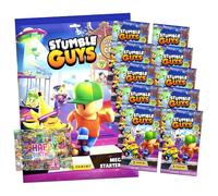 Bundle with Panini Stumble Guys Cards Series 2 - Trading Cards - Selection + Exclusive Birthday Card (1 Starter + 10 Boosters)