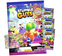 Bundle with Panini Stumble Guys Cards Series 2 - Trading Cards - Selection + Exclusive Birthday Card (1 Starter + 3 Boosters)