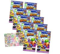 Bundle with Panini Stumble Guys Cards Series 2 - Trading Cards - Selection + Exclusive Birthday Card (10 Bags)
