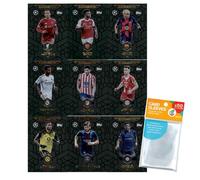 Bundle with Topps Match Attax Champions League 2025/26 Trading Cards + Exclusive Collect-it Cases (All 9 Black Edge Cards)
