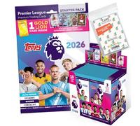 Bundle with Topps - Premier League 2025/26 Trading Cards - 1 Starter + 1 Display (28 Boosters) + Exclusive Collect-it Cases