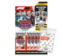 Bundle with Topps Turbo Attax Formula 1 2025 Trading Cards 1 Multipack + Exclusive Collect-it Cases