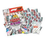 Bundle with Topps Turbo Attax Formula 1 2025 Trading Cards + Exclusive Collect-it Cases (1 Empty Portfolio Folder + 50 Different Random Cards)