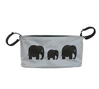 BundleBean Buggy/Stroller Organiser, Storage Bag, Nappy Pouch - fits to Handlebar of Any Pushchair/Buggy/Stroller Polar Bear (Grey Elephant)