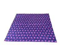 BundleBean - Compact Waterproof Picnic Blanket Navy/Pink Flamingoes - Large 140cm - Packable, Washable Outdoor Mat with Drawstring Sack and Ripstop Bottom - Ideal for Travel, Toddlers, Changing Mat