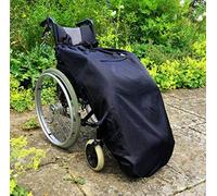 BundleBean - Fleece-Lined Wheelchair Cosy Cover (Plain Black) - Adult Size 100% Waterproof Rain Cover for Wheelchair Users, Universal Fit for Manual and Powered Wheelchairs, Easy to Fit, Blanket