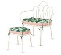 BundleBerry by Amanda Holden Studio 70 Indoor Outdoor Love Seat Set PINK