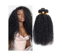 Bundles Kinky Curly Bundles Brazilian Human Hair Extensions 8-32 Inch Natural Color Double Weft Extensions Hairstyle(30inches)