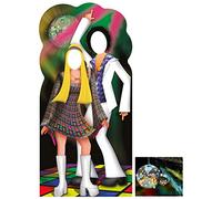 BundleZ-4-FanZ Fan Packs by Starstills Disco Couple Stand In, Cardboard 2D Standup/Cutout, 20x25cm Photo, Music Theme, 190cm Tall