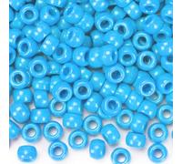 Bundooraking 1100pcs Blue Pony Beads Bulk, Plastic Beads for Bracelets, Jewelry Making, Crafts, Hair Braiding, Keychains & DIY Projects（6x9mm）
