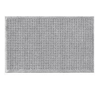 Bungalow Flooring Waterhog Door Mat, 2' x 3' Made in USA, Durable and Decorative Floor Covering, Skid Resistant, Indoor/Outdoor, Water-Trapping, Squares Collection, Medium Grey