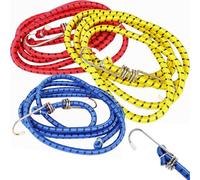 Bungee Cord 1.8m, 1x Heavy Duty Elastic Cord with Metal Hooks, Max Load 30kg, Perfect for Securing Luggage, Camping, and Outdoor Activities