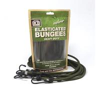 Bungee Cord by BCB | Bungee Cords with Hooks 1m x 4pcs | Heavy Duty Elastic Cord Bungee Straps for Securing Loads & Various Outdoor Activities | Multi-Purpose Olive Green Bungee Straps with Hooks