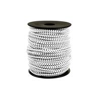 Bungee Cord Roll 1/8 Inch x 100 Feet, White Black Heavy Duty Elastic Shock Cord Nylon Stretch String Kayak Bungee Rope for Luggage, Camping, Kayak, Tent Pole, Tie Downs (1/8" x 100ft)