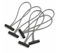 Bungee Cord with T-Bar Stretchy 100% Elastic Tie Down Strap for Camping, Tarps, Tents & Outdoor Gear Durable Weather-Resistant Shock Cord for Securing Luggage, Equipment & DIY Use (25, 6" - 15cm)