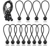 Bungee Cords With Balls, 20pk Heavy Duty Elastic Ties With Balls for Tarpaulin Clips Parasol Ties Outdoor Securing - UV Resistant Reusable Bungees for Tent Canopy Marquee Banner