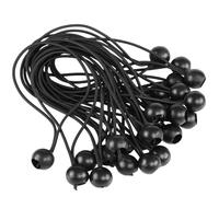 Bungee Cords with Balls,30 Pack 8 Inch Heavy Duty Bungee Balls Cords,Black Reusable Fasteners,Adjustable Flag Bungees,Elastic Ties Ball for Tarp,Camping,Canopygo,Banner