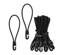 Bungee Cords with Hooks 10cm - 20 Pack Nylon Tarp Ties - Heavy Duty Tent Bungee Straps for Camping, Outdoor, Canopy, Tarpaulin, and Shelter Setup