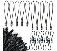 Bungee Cords with Hooks 20 Pcs - Small Bungee straps for Tarp Securing Luggage Tents Bicycles Garden Organization Available in 3 Different Lengths Bungees with Hooks