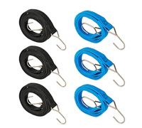 Bungee Cords with Hooks 6 Pack, Elastic Rope Bungee Straps Heavy Duty for RVs Camping Trunks Caravan Bike Luggage Racks Storage (Includes 3pcs x 39", 3pcs x 78")