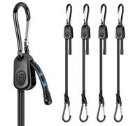 Bungee Cords With Hooks, Adjustable Bungee Cords With Carabiner Clips, Freely Adjustable Length, Heavy Duty Bungee Straps For Camping, Bike, Cargo (60CM/24IN-4PCS)