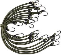 Bungee Cords with Hooks Heavy Duty Outdoor - 10 Pack - (60 cm approx 24 inc) - Multi-Purpose Elastic Bungee Straps for Luggage, Camping - Weatherproof & UV