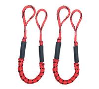 Bungee Dock Ties Stretch Dock LINE Boat Marine Mooring Rope 3.5 ft Red& Black Spot 2 Pack