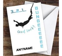 Bungee Jump Challenge Good Luck Personalised Good Luck Card - Personalised Good Luck Card, Sending Luck, Custom Good Luck Card