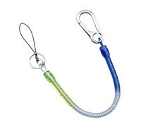 Bungee Keyring Spiral Keychain, Stretchy Spiral Keyring 6.81-39.37" Retractable Coil Key Chain Holder with Clip Spiral Fishing Lanyard Anti-Lost Keychain Cord Theftproof Coiled Lanyard for Cellphone