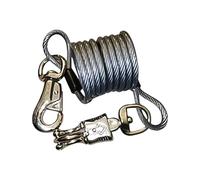 Bungee Lead Rope for Horses, Adjustable Heavy Duty Coiled Elastic Training & Trailer Tie with Quick Release Clip, Multi-Colour Shock Absorbing Safety Lunge Lead for Ponies (Silver)