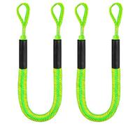 Bungee Mooring Rope Stretchable 4FT to 5 5FT for Quick Boat Access Suitable for All Watercraft (2pcs green yellow)