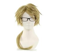 Bungo Stray Dogs Anime Doppo Kunikida Cosplay Wig with Glasses Heat-resistant Fiber Hair + Wig Cap Halloween Party Role Play