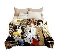 Bungo Stray Dogs Blanket - Cartoon Anime Ranpo Edogawa Print Soft Fluffy Flannel Lunch break Blanket, Ideal Anime All Season Rest Bedding Blanket Birthday Gift (80 cm x 120 cm, Bungo Stray Dogs - 06)