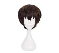 Bungo Stray Dogs Dazai Osamu Short Brown Cosplay Wig Synthetic Hair Halloween Party Wigs Peruca